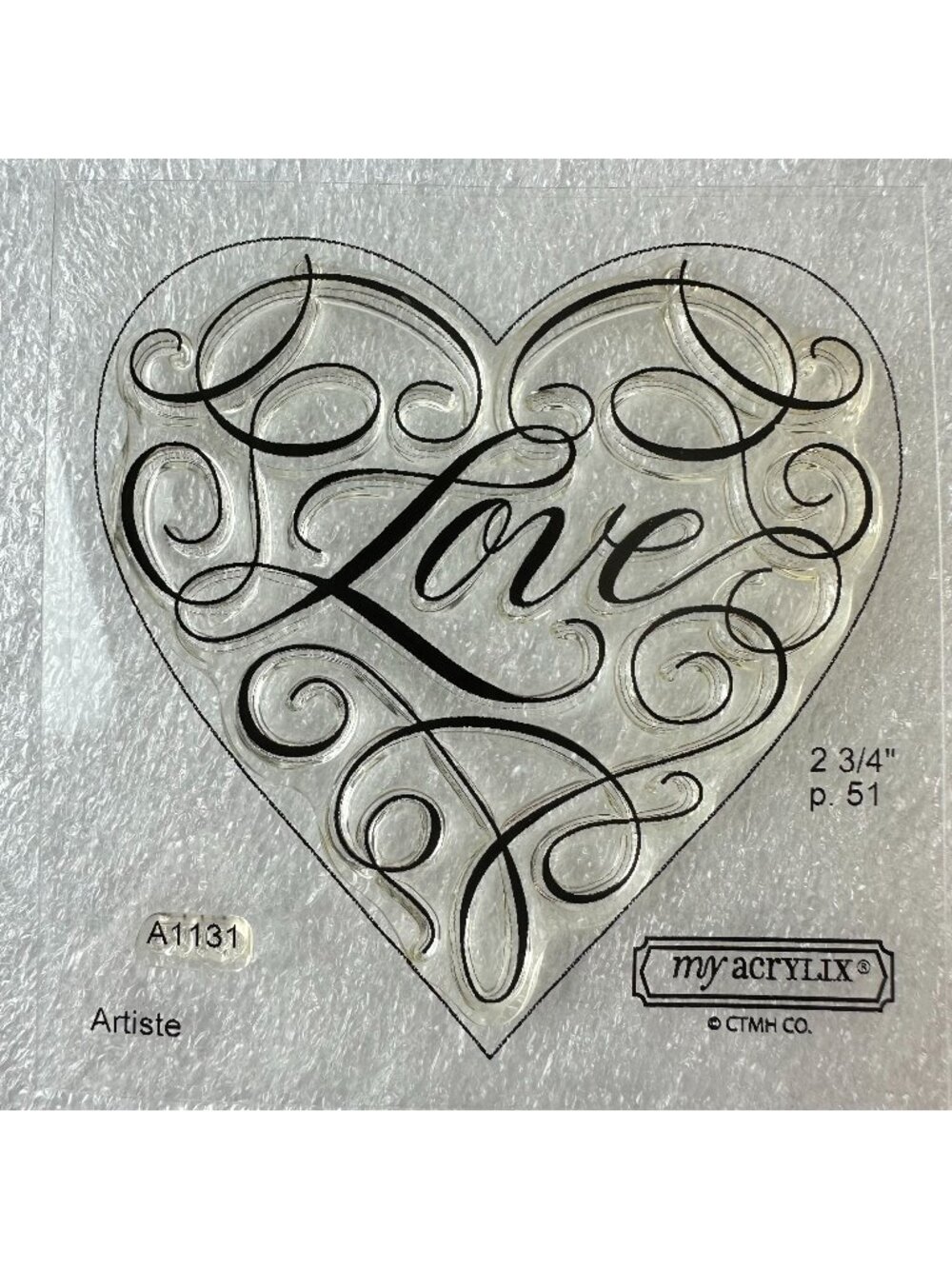 My Acrylix Stamp a1131 Seal Love Heart